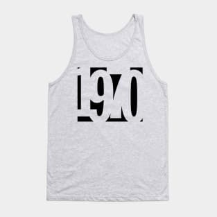 1970 Funky Overlapping Reverse Numbers for Light Backgrounds Tank Top